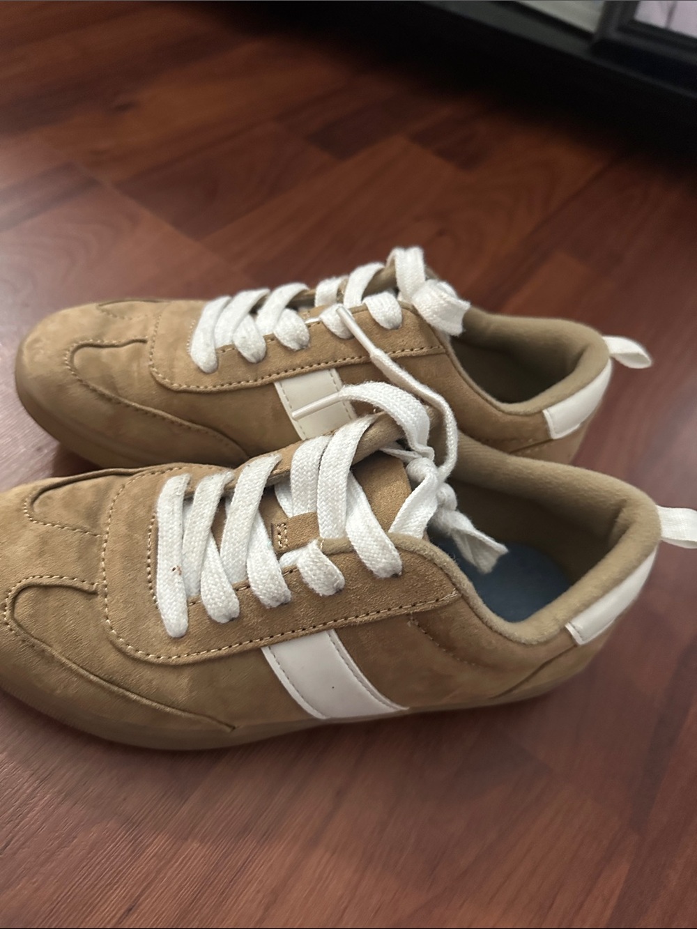 Old Navy Tan Sneakers with White Accents